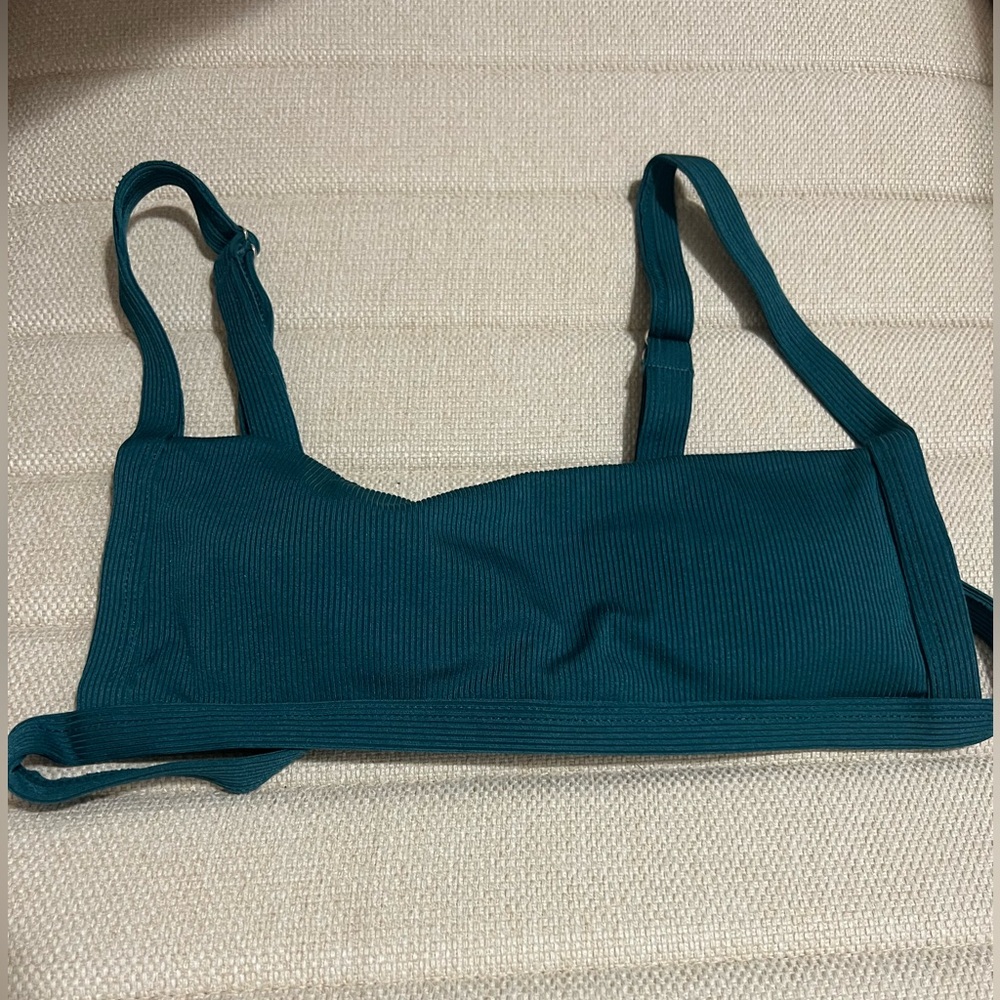 Teal Ribbed Bikini Set